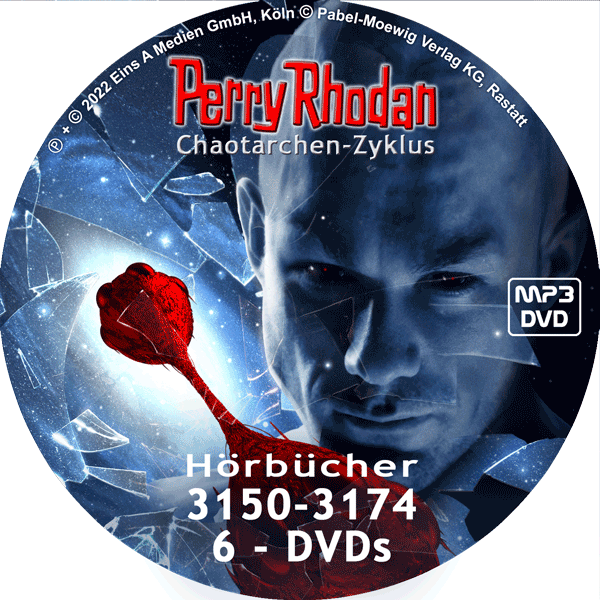 PERRY RHODAN Chaotarchen-Zyklus MP3 DVD-Paket Folgen 3150-3174