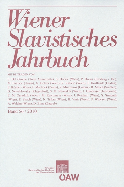 Wiener Slavistisches Jahrbuch Band 56/2010